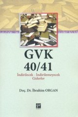 Gazi Kitabevi GVK40/41 İndirilecek İndirilemeyecek Giderler - İbrahim Organ Gazi Kitabevi