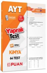 Puan YKS AYT Kimya Yaprak Test Puan Yayınları