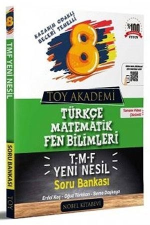 Toy Akademi 8. Sınıf TMF Türkçe-Matematik-Fen Bilimleri Yeni Nesil Soru Bankası Toy Akademi Yayınları