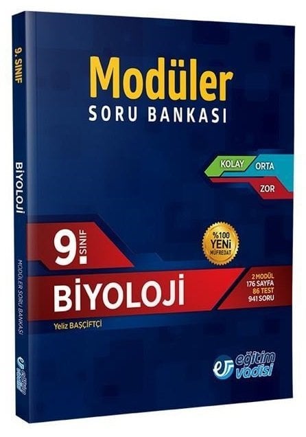 SÜPER FİYAT - Eğitim Vadisi 9. Sınıf Biyoloji Modüler Soru Bankası Eğitim Vadisi Yayınları