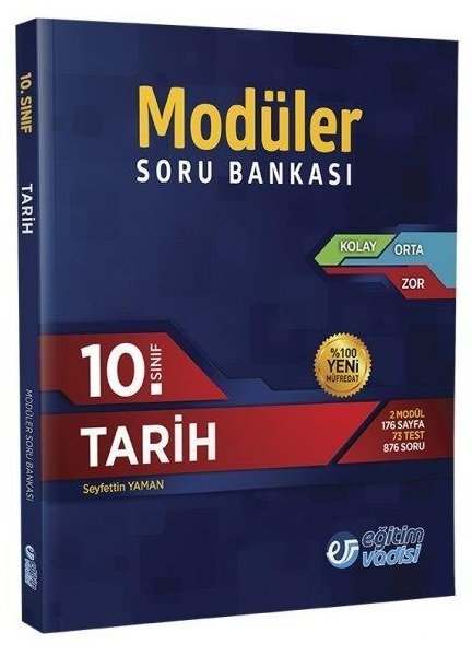 SÜPER FİYAT - Eğitim Vadisi 10. Sınıf Tarih Modüler Soru Bankası Eğitim Vadisi Yayınları