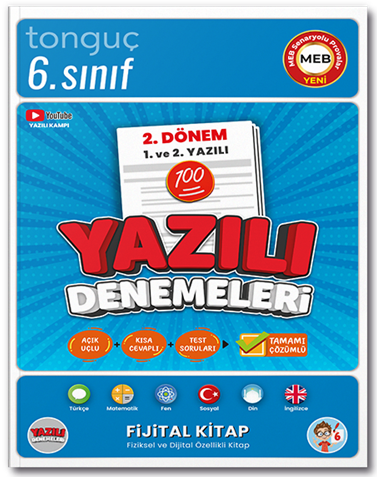 Tonguç  6. Sınıf Tüm Dersler 2. Dönem 1. Yazılı ve 2. Yazılı Denemeleri Tonguç Akademi