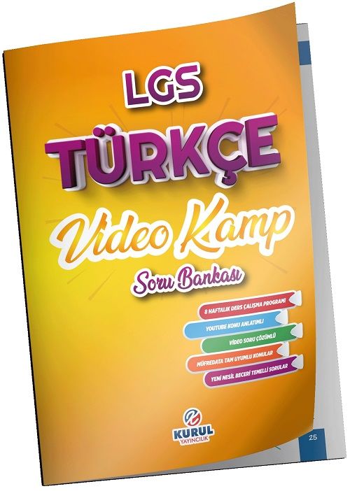 Kurul 8. Sınıf LGS Türkçe Video Kamp Soru Bankası Kurul Yayıncılık