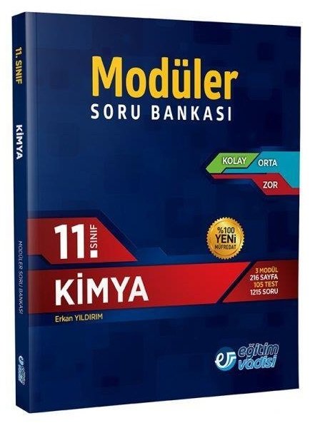 SÜPER FİYAT - Eğitim Vadisi 11. Sınıf Kimya Modüler Soru Bankası Eğitim Vadisi Yayınları