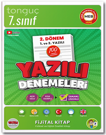 Tonguç  7. Sınıf Tüm Dersler 2. Dönem 1. Yazılı ve 2. Yazılı Denemeleri Tonguç Akademi