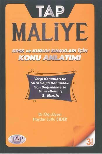 Tap Yayınları TAP Maliye Konu Anlatımı - Haydar Lütfü Ejder 3. Baskı Tap Yayınları