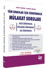 4T Yayınları Tüm Sınavlar için Öğretmenlik Mülakat Soruları 4T Yayınları