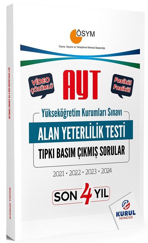 Kurul 2025 YKS AYT Çıkmış Sorular Son 4 Yıl Tıpkı Basım Çözümlü Kurul Yayıncılık