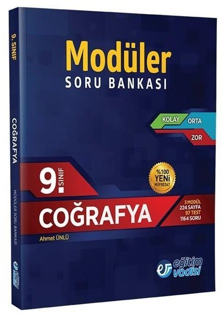 SÜPER FİYAT - Eğitim Vadisi 9. Sınıf Coğrafya Modüler Soru Bankası Eğitim Vadisi Yayınları