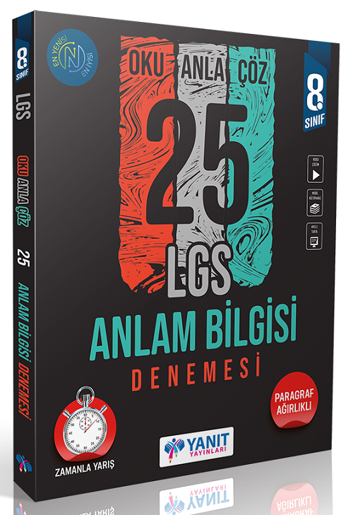 Yanıt 8. Sınıf LGS Anlam Bilgisi Oku Anla Çöz 25 Deneme Video Çözümlü Yanıt Yayınları