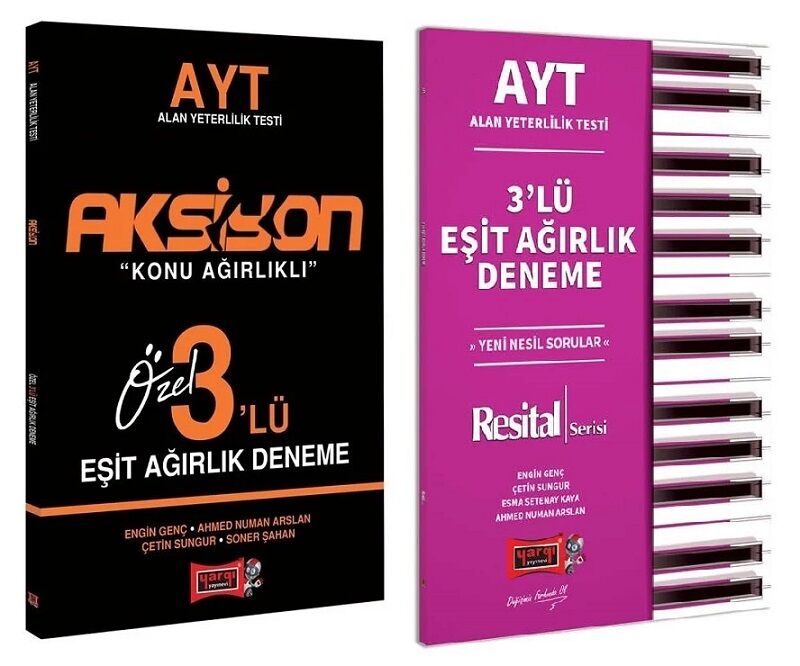 SÜPER FİYAT - Yargı YKS AYT Eşit Ağırlık Aksiyon + Resital 6 Deneme 2 li Set Yargı Yayınları