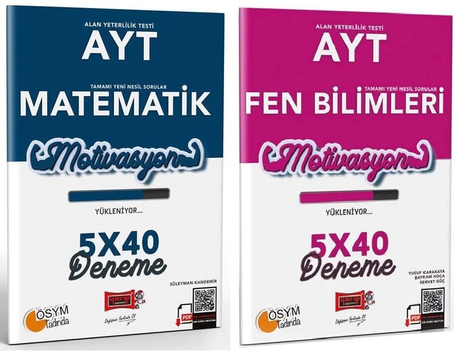 SÜPER FİYAT - Yargı YKS AYT Matematik + Fen Bilimleri Motivasyon 10 Deneme 2 li Set Yargı Yayınları