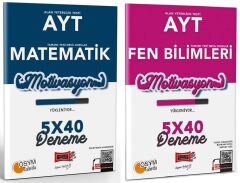 SÜPER FİYAT - Yargı YKS AYT Matematik + Fen Bilimleri Motivasyon 10 Deneme 2 li Set Yargı Yayınları