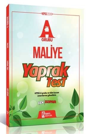 SÜPER FİYAT - İsem 2018 KPSS A Maliye Çek Kopar Yaprak Test İsem Yayınları