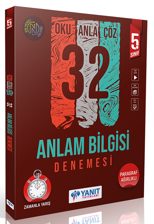 Yanıt 5. Sınıf Anlam Bilgisi Oku Anla Çöz 32 Deneme Video Çözümlü Yanıt Yayınları