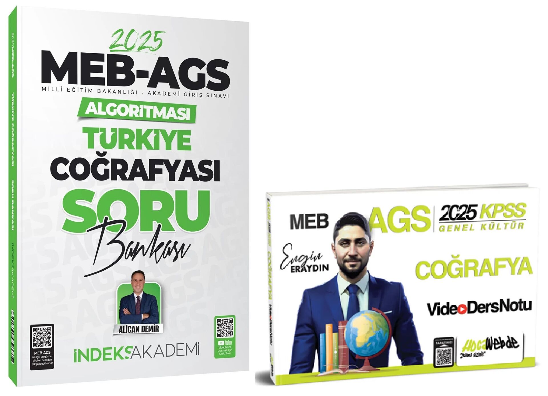 HocaWebde 2025 MEB-AGS KPSS Türkiye Coğrafyası Video Ders Notu + Soru Bankası 2 li Set  - Engin Eraydın HocaWebde Yayınları