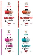 SÜPER FİYAT - Yargı YKS AYT Edebiyat+Matematik+Fizik+Kimya Hap Defterim 4 lü Set Yargı Yayınları