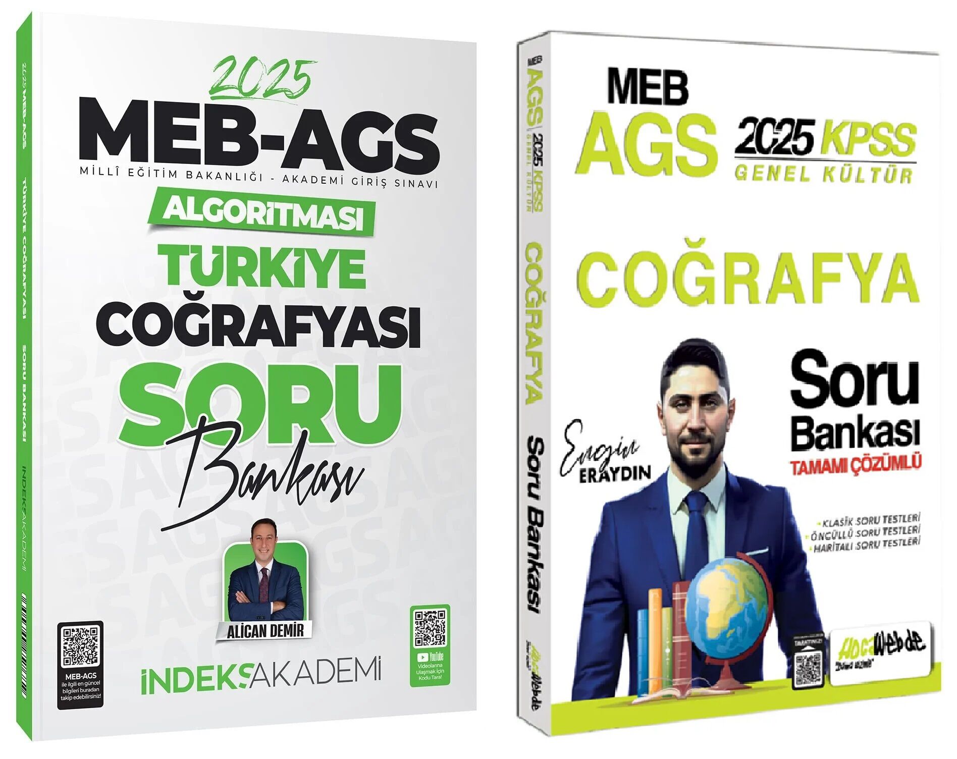 ÖN SİPARİŞ - HocaWebde + İndeks MEB-AGS KPSS Türkiye Coğrafyası Soru Bankası 2 li Set - Engin Eraydın HocaWebde + İndeks Akademi Yayınları