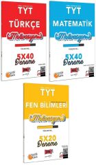 SÜPER FİYAT - Yargı YKS TYT Türkçe+Matematik+Fen Bilimleri Motivasyon 15 Deneme 3 lü Set Yargı Yayınları