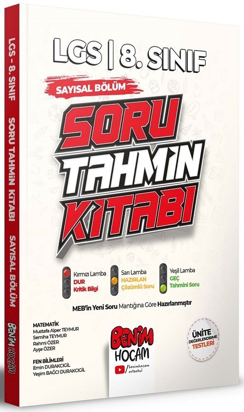 SÜPER FİYAT - Benim Hocam 8. Sınıf LGS Sayısal Konu Özetli Soru Tahmin Kitabı Benim Hocam Yayınları