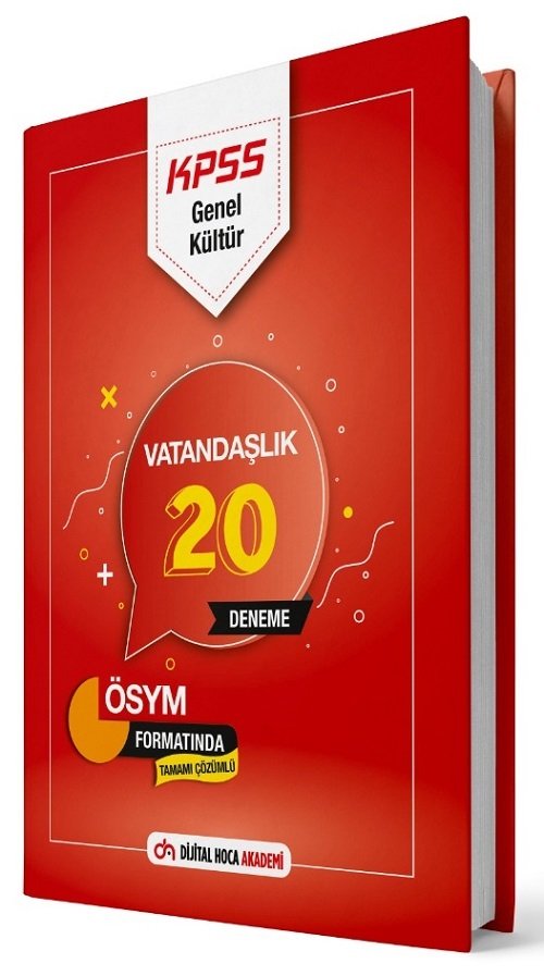 Dijital Hoca KPSS Vatandaşlık 20 Deneme Çözümlü Dijital Hoca Akademi