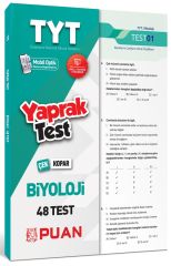 Puan YKS TYT Biyoloji Çek Kopart Yaprak Test Puan Yayınları