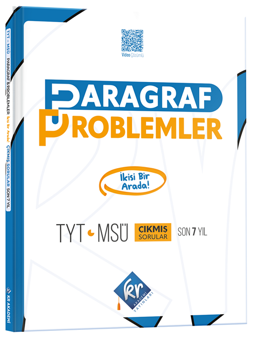 KR Akademi YKS TYT MSÜ Paragraf Problemler Çıkmış Sorular Son 7 Yıl KR Akademi Yayınları