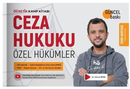 Öğretir HMGS Adli Hakimlik KPSS PAEM Misyon Koruma Ceza Hukuku Özel Hükümler Kamp Kitabı - Murat Aksel Öğretir Yayınları