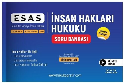 Öğretir ESAS Kaymakamlık PAEM Misyon Koruma İnsan Hakları Hukuku Soru Bankası Çözümlü Öğretir Yayınları