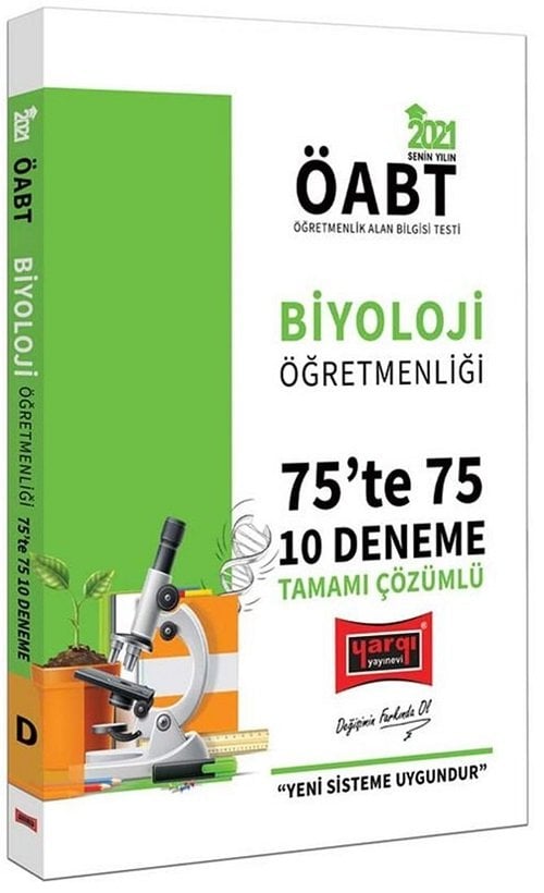 Yargı 2021 ÖABT Biyoloji Öğretmenliği 75 te 75 10 Deneme Sınavı Çözümlü Yargı Yayınları