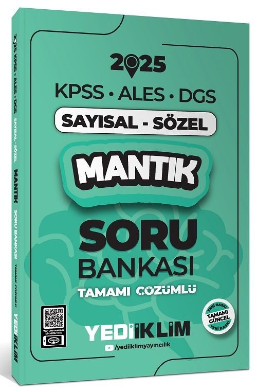 Yediiklim 2025 KPSS ALES DGS Sayısal Sözel Mantık Soru Bankası Çözümlü Yediiklim Yayınları