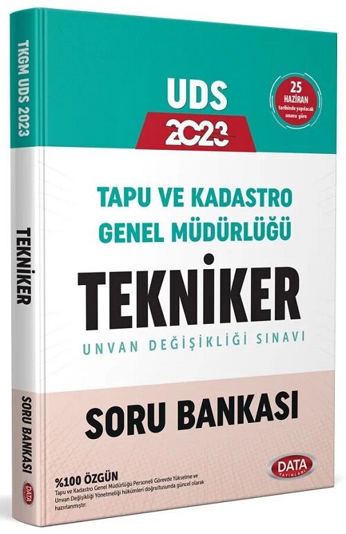 Data 2023 GYS ÜDS Tapu Kadastro Tekniker Soru Bankası Ünvan Değişikliği Görevde Yükselme Data Yayınları