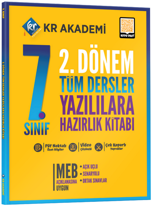 KR Akademi 7. Sınıf Tüm Dersler 2. Dönem Yazılılara Hazırlık Kitabı KR Akademi