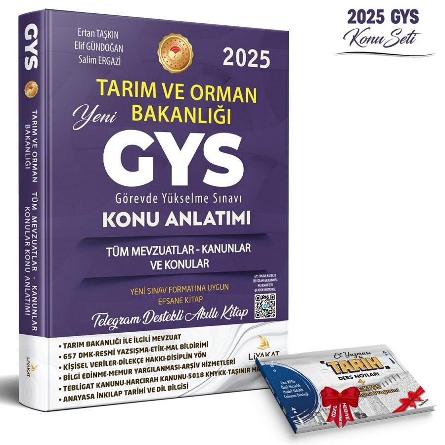 Liyakat 2025 GYS Tarım Bakanlığı Konu Anlatımlı Görevde Yükselme Liyakat Yayınları