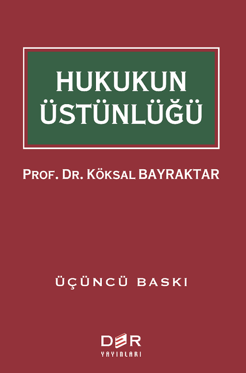 Der Yayınları Hukukun Üstünlüğü - Köksal Bayraktar Der Yayınları