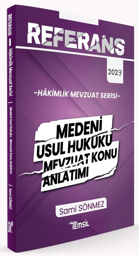 Temsil 2023 REFERANS Hakimlik Medeni Usul Hukuku Mevzuat Konu Anlatımı - Sami Sönmez Temsil Yayınları