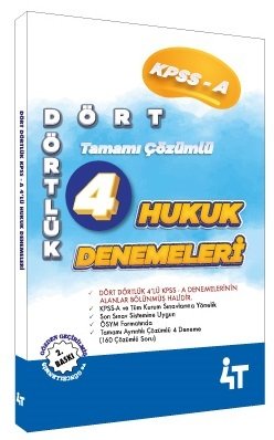 4T Yayınları KPSS A Grubu Hukuk Dört Dörtlük 4 Deneme 2. Baskı 4T Yayınları