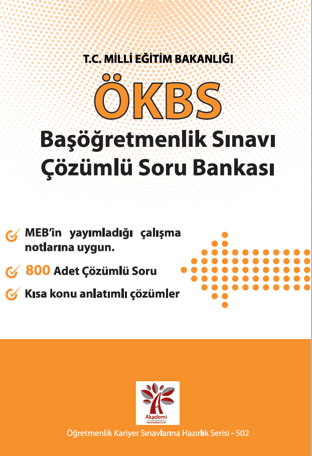 Akademi MEB ÖKBS Başöğretmenlik Soru Bankası Çözümlü Akademi Consulting Yayınları