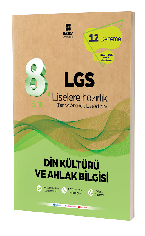 Başka 8. Sınıf LGS Din Kültürü ve Ahlak Bilgisi 12 Deneme Fen ve Anadolu Liseleri İçin Başka Yayınları