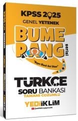 Yediiklim 2025 KPSS Türkçe Bumerang Soru Bankası Çözümlü Yediiklim Yayınları