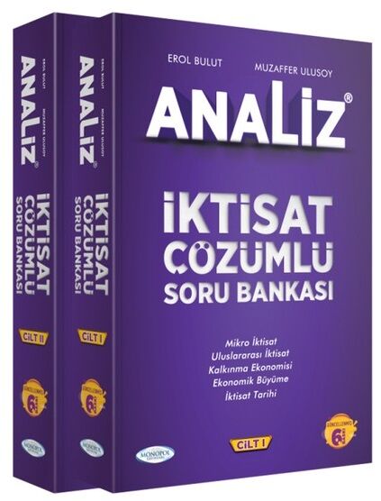 SÜPER FİYAT - Monopol KPSS A Grubu İktisat Analiz Soru Bankası Çözümlü 2 Cilt Set 6. Baskı Monopol Yayınları