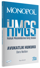 Monopol 2024 HMGS Avukatlık Hukuku Ders Notları - Alper Bulur Monopol Yayınları