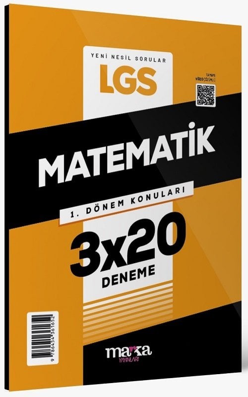 Marka 2025 8. Sınıf LGS 1. Dönem Matematik 3x20 Deneme Marka Yayınları