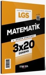 Marka 2025 8. Sınıf LGS 1. Dönem Matematik 3x20 Deneme Marka Yayınları