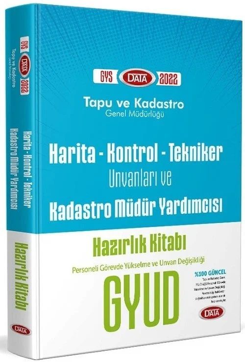 SÜPER FİYAT - Data 2023 GYS Tapu Kadastro Harita, Kontrol, Tekniker ve Kadastro Müdür Yardımcısı Konu Anlatımı Hazırlık Kitabı Görevde Yükselme Data Yayınları