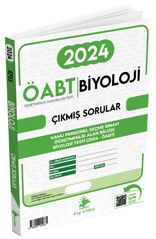 Dizgi Kitap ÖABT Biyoloji Öğretmenliği 2024 Sınavı Çıkmış Sorular Çözümlü - Zeynep Sözen Göçmen Dizgi Kitap Yayınları