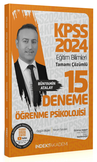 SÜPER FİYAT - İndeks Akademi 2024 KPSS Eğitim Bilimleri Öğrenme Psikolojisi 15 Deneme Çözümlü - Bünyamin Atalay İndeks Akademi Yayıncılık