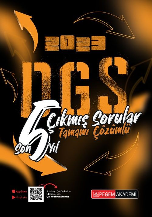 Pegem 2023 DGS Çıkmış Sorular Son 5 Yıl Çözümlü Pegem Akademi Yayınları