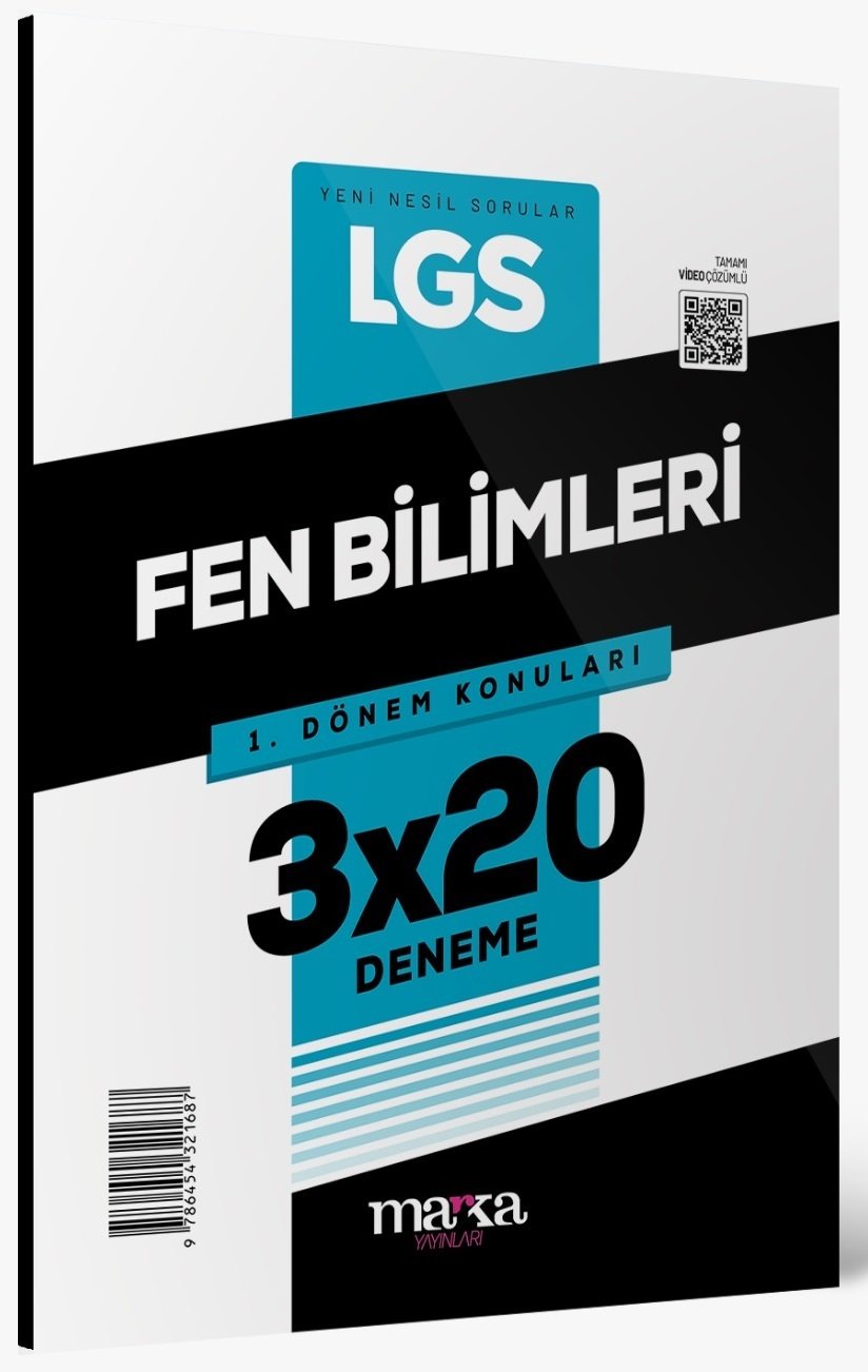 Marka 2025 8. Sınıf LGS 1. Dönem Fen Bilimleri 3x20 Deneme Marka Yayınları