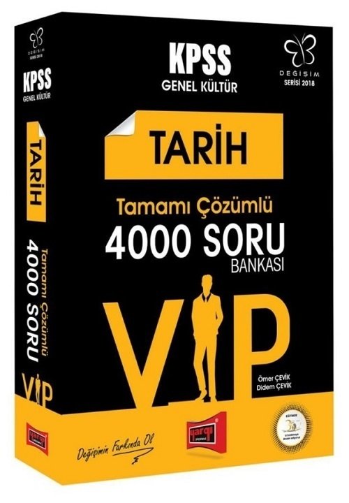 Yargı 2018 KPSS VIP Tarih 4000 Soru Bankası Çözümlü Yargı Yayınları